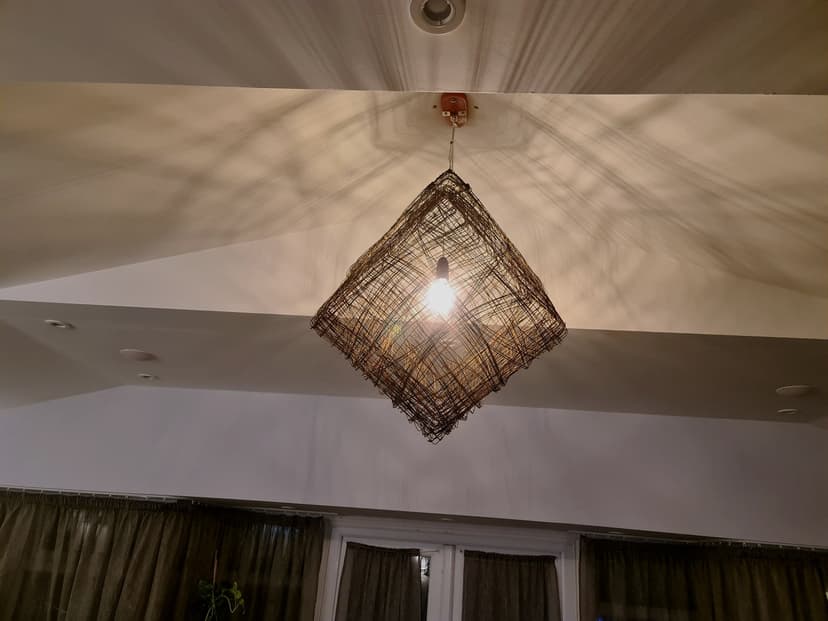 Woven Wire Cube Pendant