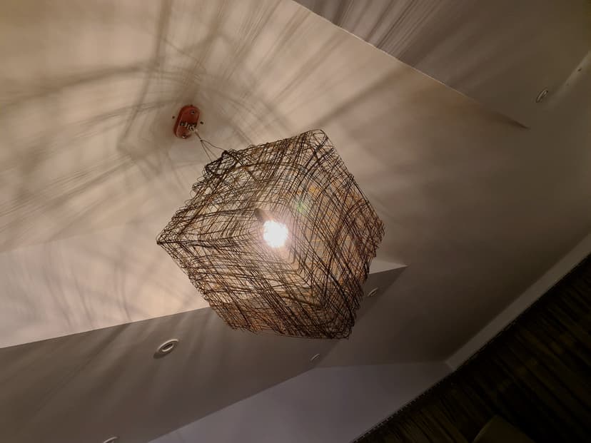Woven Wire Cube Pendant